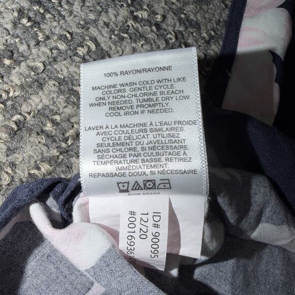 EXPRESS Navy Blue Floral Button Down Slim Shirt Size M - Picture 5 of 5